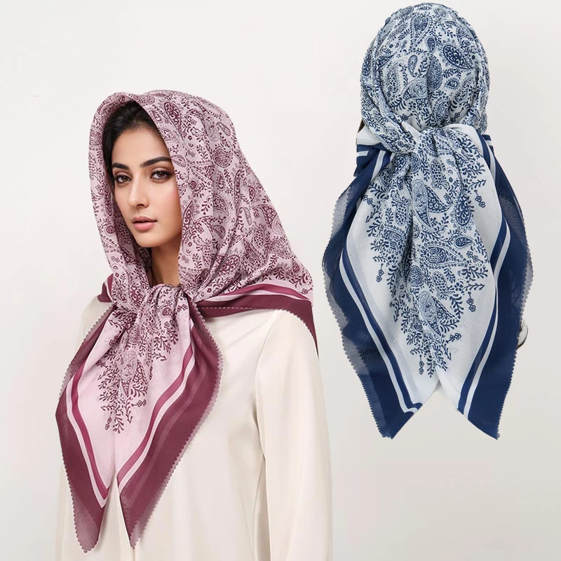 110Cm Retro Multi-Color Cashew Print Big Square Scarf for Women Muslim Hijab Fashionable and Versatile Scarf Headscarf
110Cm Retro Multi-Color Cashew Print Big Square Scarf for Women Muslim Hijab Fashionable and Versatile Scarf Headscarf
