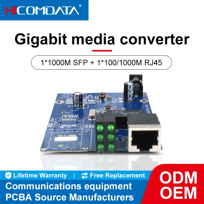 Ethernet-коммутатор HICOMDATA 1000 Мбит/с, волоконно-оптический преобразователь, медиа 1000 Мбит/с, оптический трансивер 1 * SFP + 1 * Ethernet-коммутатор RJ45 PCBA
Ethernet-коммутатор HICOMDATA 1000 Мбит/с, волоконно-оптический преобразователь, медиа 1000 Мбит/с, оптический трансивер 1 * SFP + 1 * Ethernet-коммутатор RJ45 PCBA