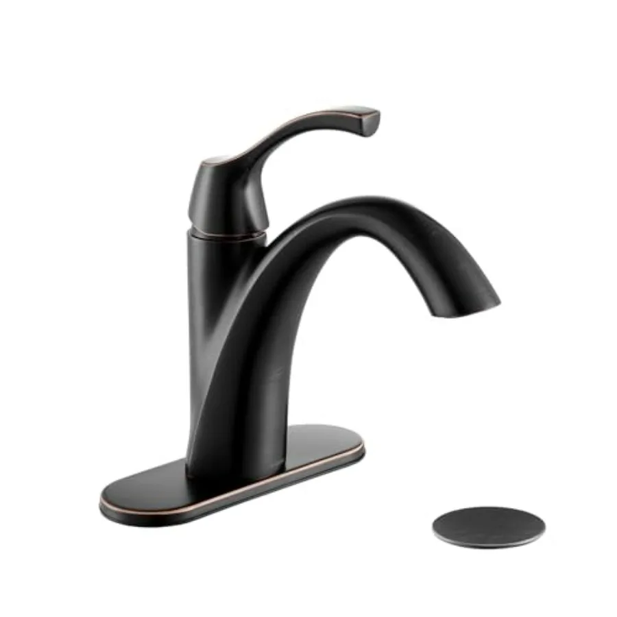 Bathroom Faucet Oil Rubbed Bronze Single Handle for 1 Hole with 3 Holes Deck Plate Lavatory Vanity Faucet with Pop Up Drain and
Bathroom Faucet Oil Rubbed Bronze Single Handle for 1 Hole with 3 Holes Deck Plate Lavatory Vanity Faucet with Pop Up Drain and