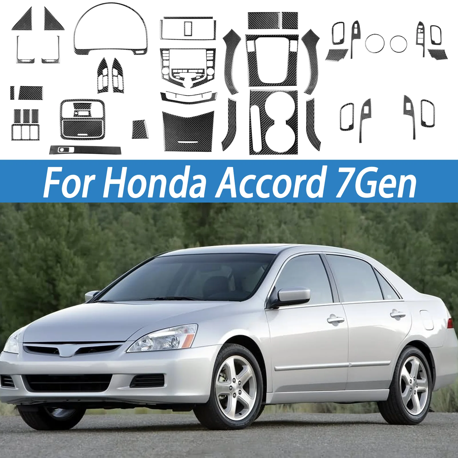 Inner Door Handle Steering Wheel Button Center Console Storage Panel Carbon Interior Sticker For Honda Accord 7th Gen 2003—2007
Inner Door Handle Steering Wheel Button Center Console Storage Panel Carbon Interior Sticker For Honda Accord 7th Gen 2003—2007