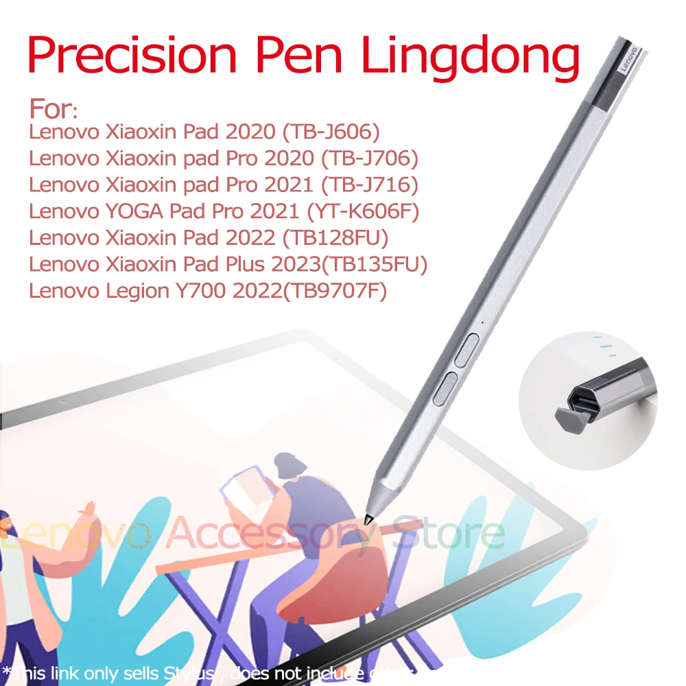 Original Precision Pen Lingdong Stylus For Lenovo Xiaoxin Pad Plus 2023 Lower Latency 4096 Levels of Pressure Sensitivity Write
Original Precision Pen Lingdong Stylus For Lenovo Xiaoxin Pad Plus 2023 Lower Latency 4096 Levels of Pressure Sensitivity Write