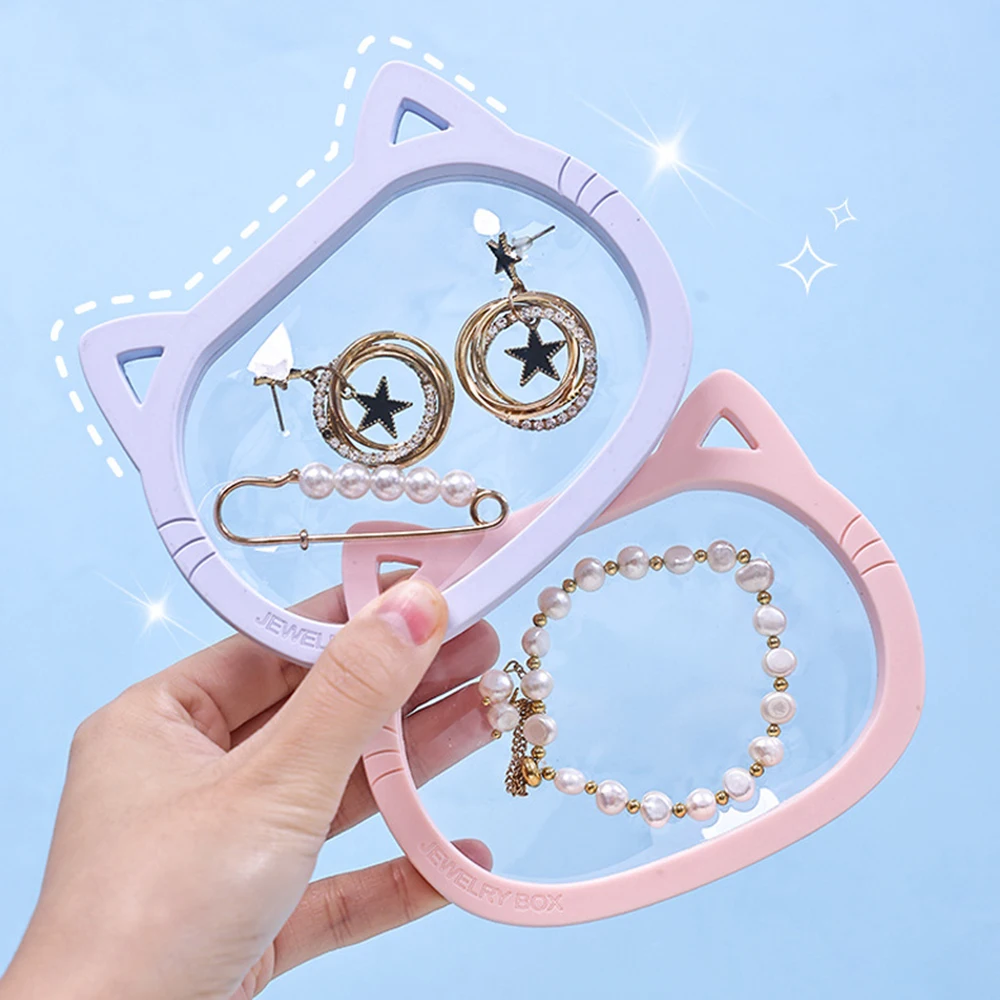 Cat Shaped Transparent Film Jewelry Packing Box Suspended Necklace Ring Earrings Display Storage Stand Holder Jewelry Box Joyero
Cat Shaped Transparent Film Jewelry Packing Box Suspended Necklace Ring Earrings Display Storage Stand Holder Jewelry Box Joyero