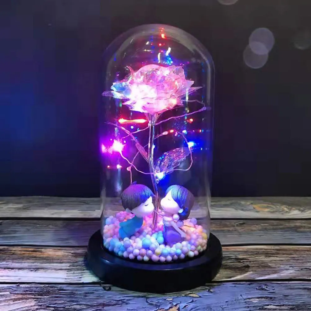 LED Rose Flower Bottle Light with Gold Foil Rose and Glass Cover Lovers Gift for Valentine's Day Party Wedding Decor Desktop
LED Rose Flower Bottle Light with Gold Foil Rose and Glass Cover Lovers Gift for Valentine's Day Party Wedding Decor Desktop