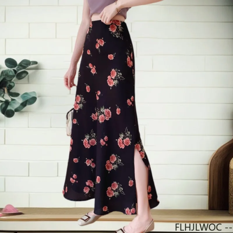 Flower Chic Korea Clothes Summer Women Cute Sweet Girls Floral Robe Holiday Date High Waist Retro Vintage Split Slit Long Skirts
Flower Chic Korea Clothes Summer Women Cute Sweet Girls Floral Robe Holiday Date High Waist Retro Vintage Split Slit Long Skirts