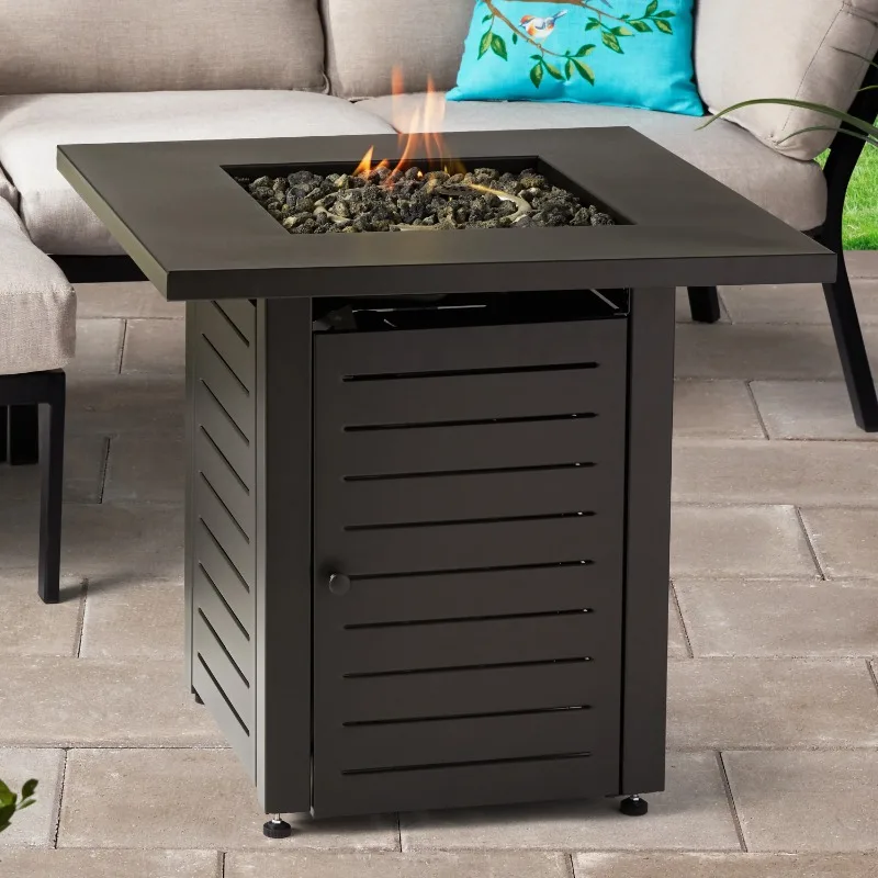 Mainstays 28" Square 50000 BTU Propane Gas Fire Pit Table with Lava Rocks, Metal Lid and Protective Cover
Mainstays 28" Square 50000 BTU Propane Gas Fire Pit Table with Lava Rocks, Metal Lid and Protective Cover