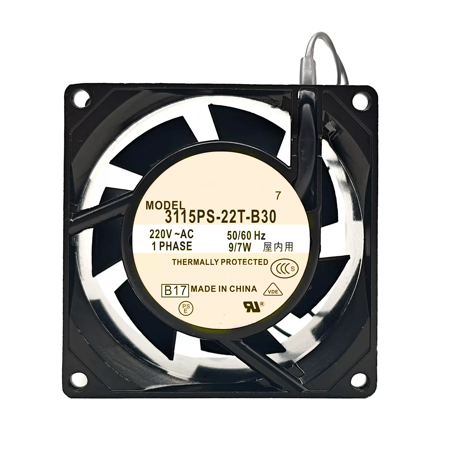 8cm Axial Cooling Fan 3115PS-22T-B30 80x80x38mm AC 220V 9/7W High-Quality Case Fan for Heat Dissipation
8cm Axial Cooling Fan 3115PS-22T-B30 80x80x38mm AC 220V 9/7W High-Quality Case Fan for Heat Dissipation