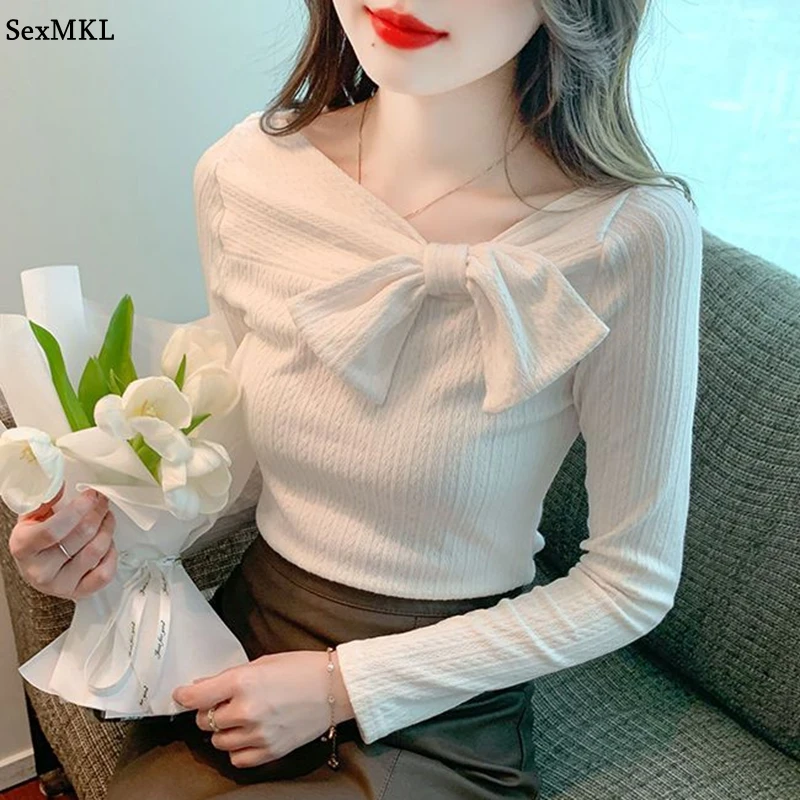 Women Casual Pullovers White Sweaters Elegant Korean Fashion Clothing Y2k Tops Ladies Bow Neck Knitwear Autumn Winter Sweater
Women Casual Pullovers White Sweaters Elegant Korean Fashion Clothing Y2k Tops Ladies Bow Neck Knitwear Autumn Winter Sweater