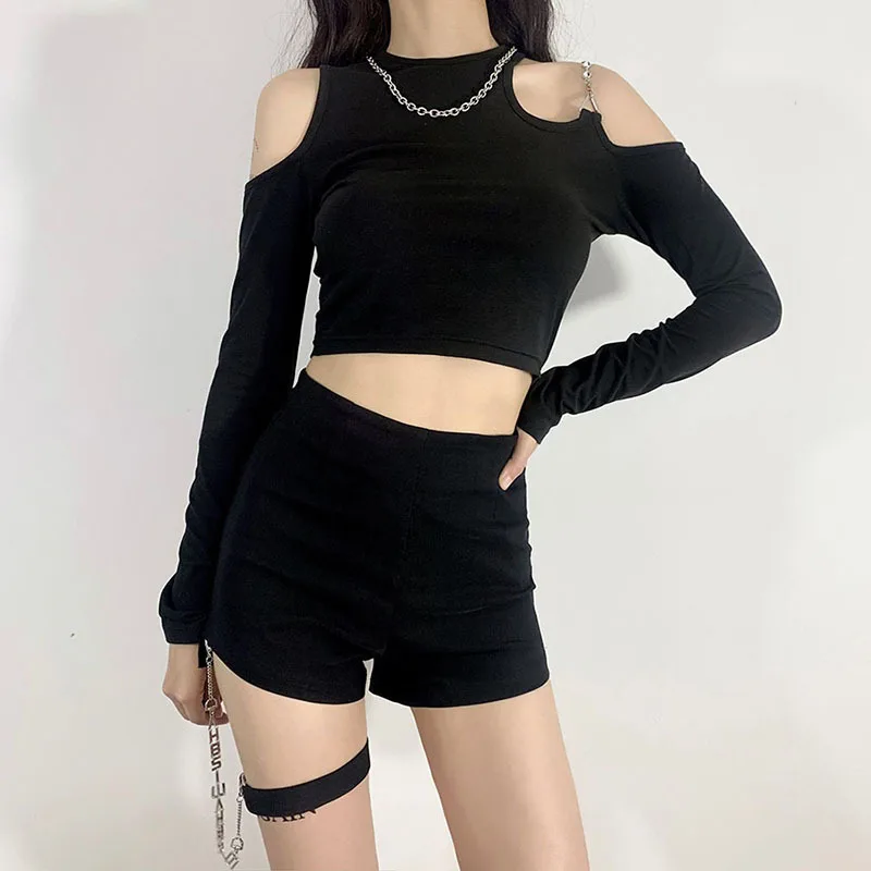 Street Fashion New Women's Clothing Slim Fit Sexy Off Shoulder Long Sleeved Round Neck Short T-shirt for Women
Street Fashion New Women's Clothing Slim Fit Sexy Off Shoulder Long Sleeved Round Neck Short T-shirt for Women