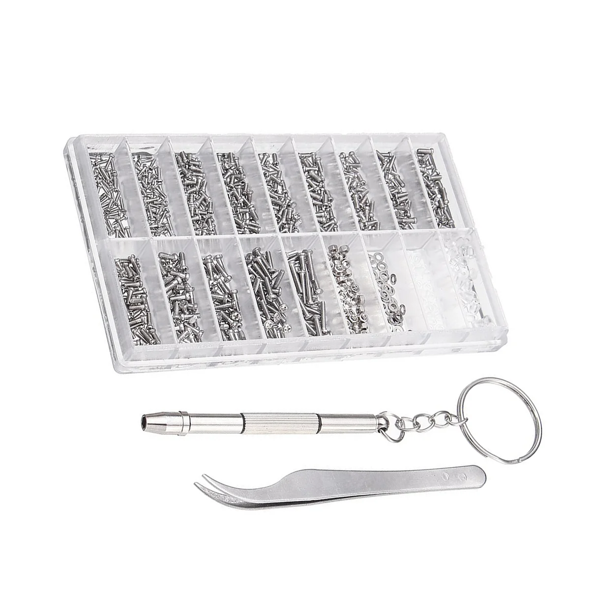 1000pcs Glasses Eyeglasses Sunglasses Spectacles Watch Tiny Screws Nut Assortment Repair Tool Kit Glasses repair screws
1000pcs Glasses Eyeglasses Sunglasses Spectacles Watch Tiny Screws Nut Assortment Repair Tool Kit Glasses repair screws