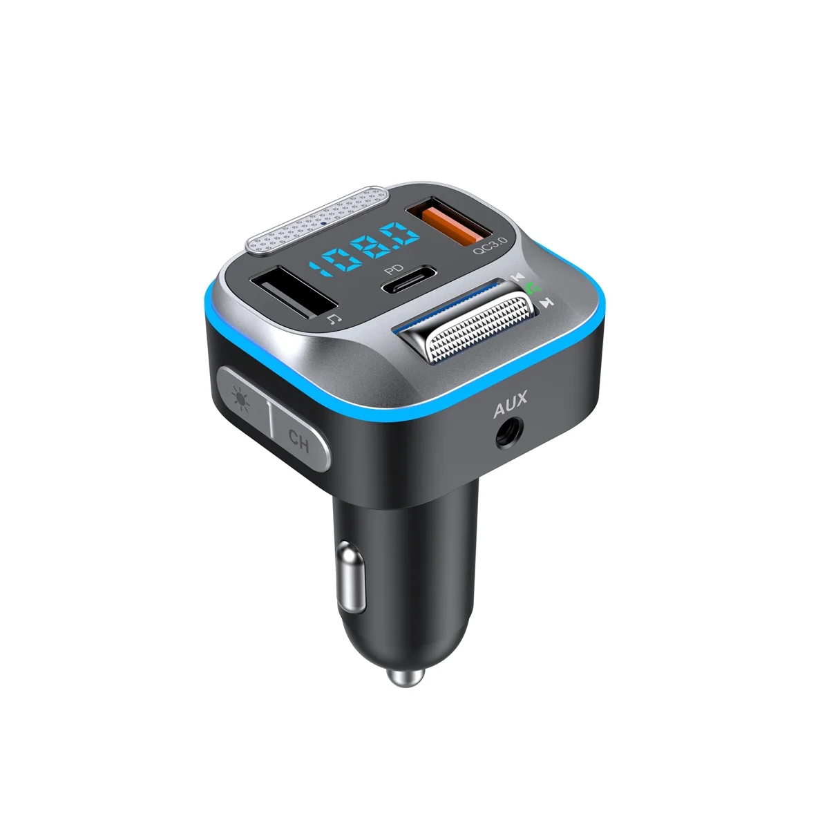 Bluetooth 5.0 FM Transmitter Car with Bass Boost HD Microphone 30W PD+QC3.0 Aux FM Transmitter Music 7 Color Ring Lights
Bluetooth 5.0 FM Transmitter Car with Bass Boost HD Microphone 30W PD+QC3.0 Aux FM Transmitter Music 7 Color Ring Lights