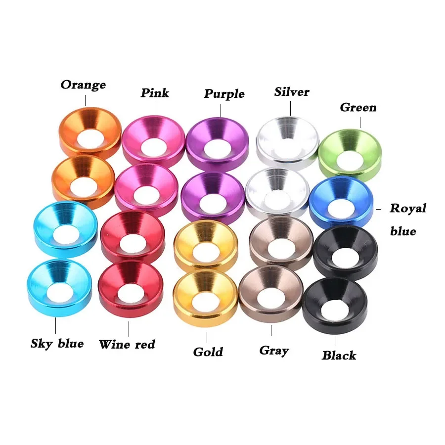 5/10/30/50 PCS Countersunk Head Washer Aluminum Spacer For Screw Blue Red Orange Purple Green Gold Silver Black M2 M2.5 M3 M4 M5
5/10/30/50 PCS Countersunk Head Washer Aluminum Spacer For Screw Blue Red Orange Purple Green Gold Silver Black M2 M2.5 M3 M4 M5