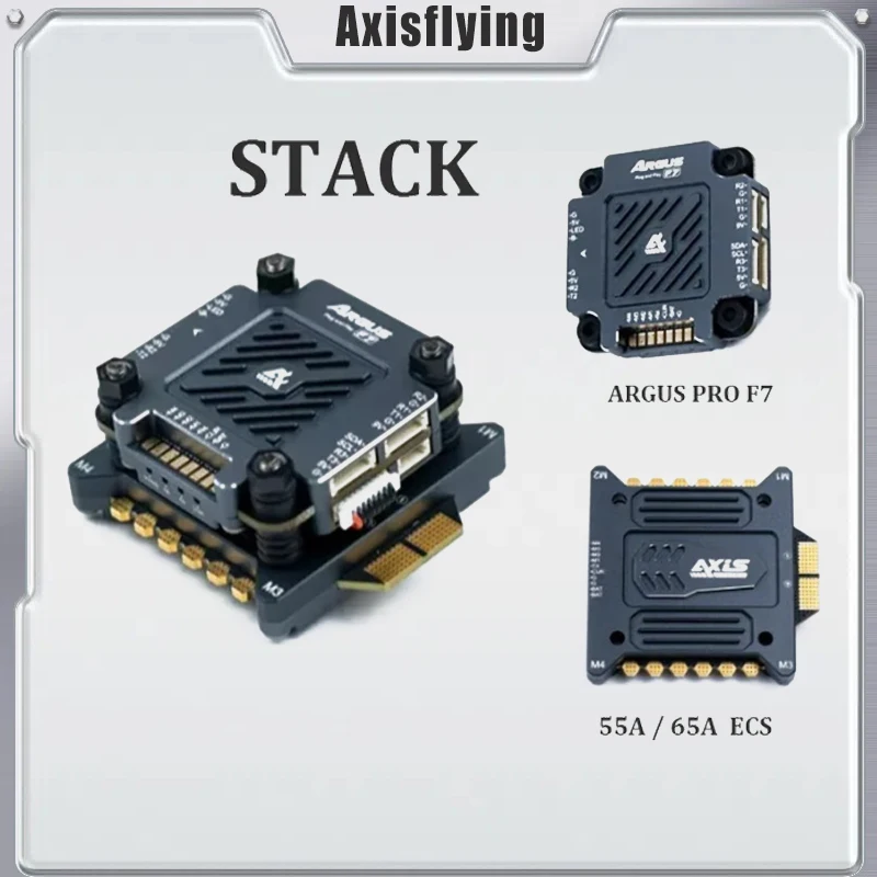 AxisFlying Argus PRO Stack F7 Flight Controller 96K 55A / 65A BL32 4in1 ESC 3-6S 30X30mm for FPV Freestyle Drone
AxisFlying Argus PRO Stack F7 Flight Controller 96K 55A / 65A BL32 4in1 ESC 3-6S 30X30mm for FPV Freestyle Drone