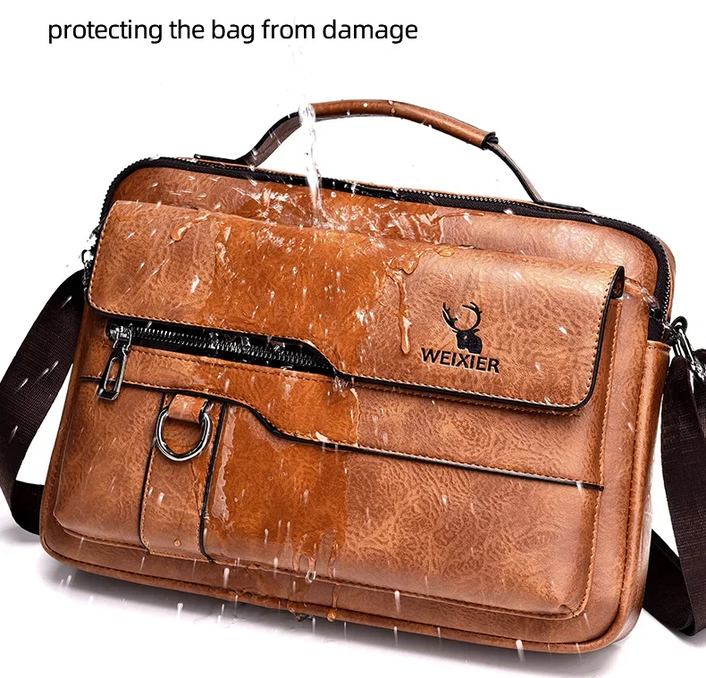 Men'S Messenger Shoulder Briefcase Business Square Tote PU Leather Cross Handbag Crossbody Square Side Phone Pouch Hand Bag Male
Men'S Messenger Shoulder Briefcase Business Square Tote PU Leather Cross Handbag Crossbody Square Side Phone Pouch Hand Bag Male