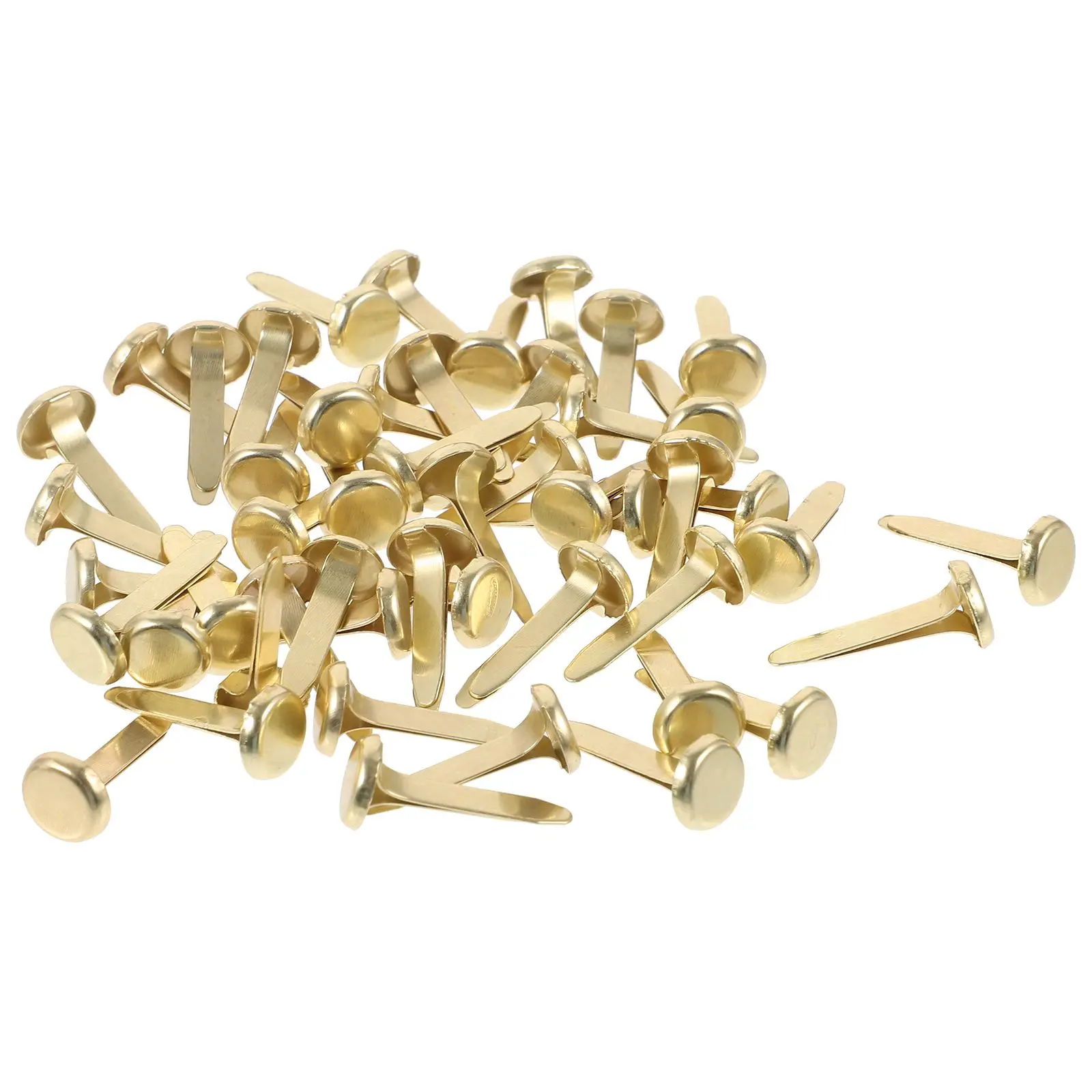 50 Pcs Double Pronged Brads Craft Supplies Metal Paper Fasteners Decorative Scrapbook Fasteners for DIY Projects
50 Pcs Double Pronged Brads Craft Supplies Metal Paper Fasteners Decorative Scrapbook Fasteners for DIY Projects