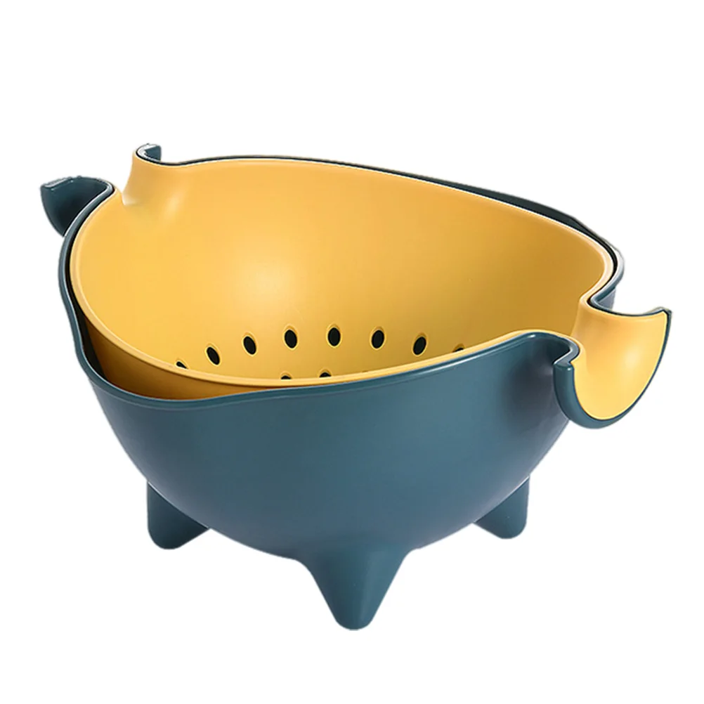 Rotating Drain Basket Double Layer Fruit Vegetable Drying Strainer PP Kitchen Tool Storage Basket Filter Water Quickly
Rotating Drain Basket Double Layer Fruit Vegetable Drying Strainer PP Kitchen Tool Storage Basket Filter Water Quickly