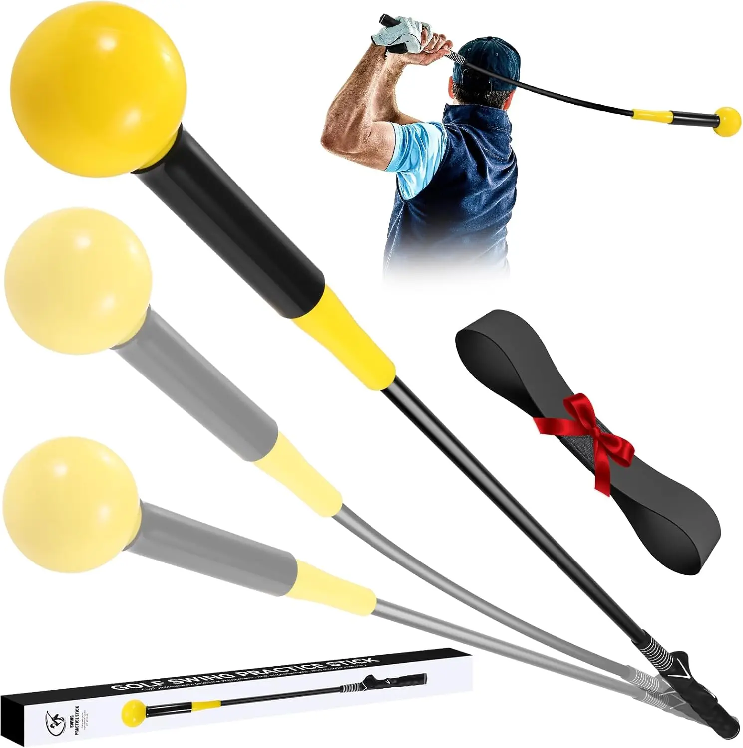 Golf Grip Trainer, Golf Swing Trainer Aid Warm-Up Stick for Strength Tempo & Flexibility, Right-Handed Training Aid with Arm
Golf Grip Trainer, Golf Swing Trainer Aid Warm-Up Stick for Strength Tempo & Flexibility, Right-Handed Training Aid with Arm