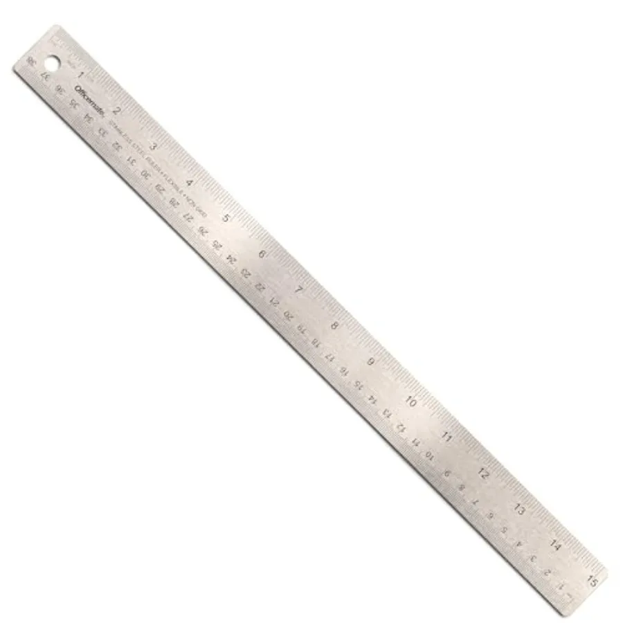 Classic Stainless Steel Metal Ruler for Drafting and Measuring, Silver, Durable Corrosion-Resistant Material with Metric Markin
Classic Stainless Steel Metal Ruler for Drafting and Measuring, Silver, Durable Corrosion-Resistant Material with Metric Markin