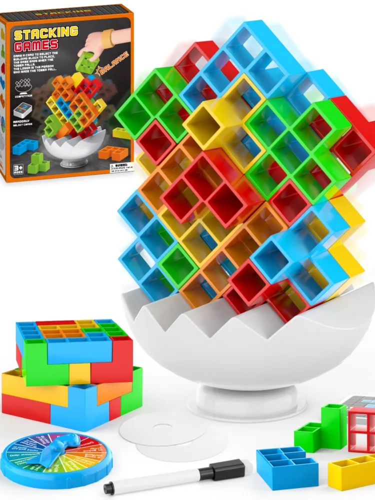 64-70PCS Stacking Tower Board Game Kids Family Party Interactive Balance Toy Boys Girls Birthday Gift
64-70PCS Stacking Tower Board Game Kids Family Party Interactive Balance Toy Boys Girls Birthday Gift