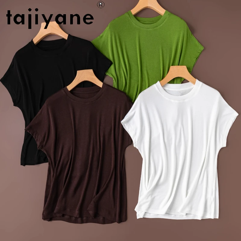 TAJIYANE 75% Lyocell +20% Wool T Shirts for Women Solid Color Elastic T-shirt Short Sleeve Summer Tops Woman Clothes 2026 티셔츠
TAJIYANE 75% Lyocell +20% Wool T Shirts for Women Solid Color Elastic T-shirt Short Sleeve Summer Tops Woman Clothes 2026 티셔츠