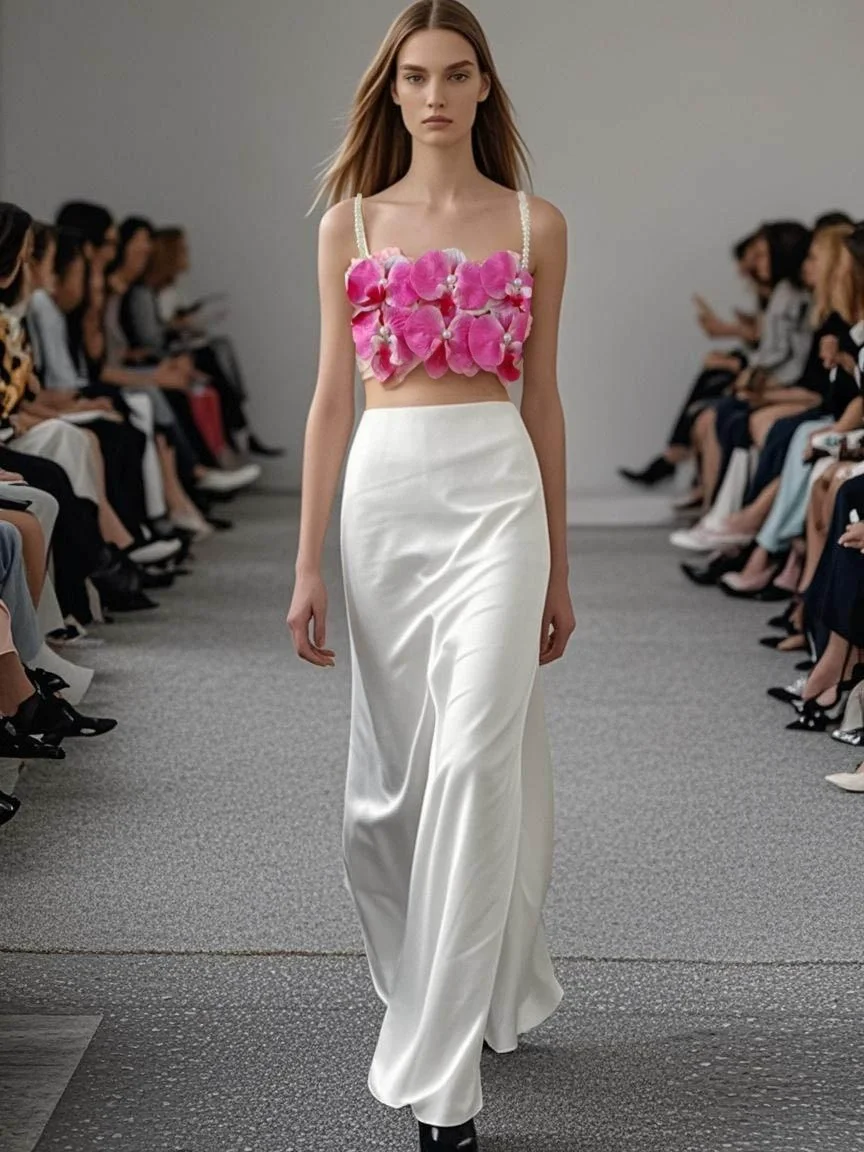 Sexy Pearl Flower Pearl Flower + Long Skirt Set Women Backless Wedding Holiday Party Lady Elegant Outfits 2025 Summer New
Sexy Pearl Flower Pearl Flower + Long Skirt Set Women Backless Wedding Holiday Party Lady Elegant Outfits 2025 Summer New