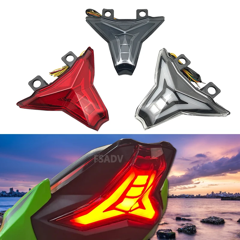 New LED Turn Signals Integrated Tail Light Rear Brake Taillight For Kawasaki Z1000 Ninja ZX-10R ZX-10RR Ninja 250 400 2014-2023
New LED Turn Signals Integrated Tail Light Rear Brake Taillight For Kawasaki Z1000 Ninja ZX-10R ZX-10RR Ninja 250 400 2014-2023