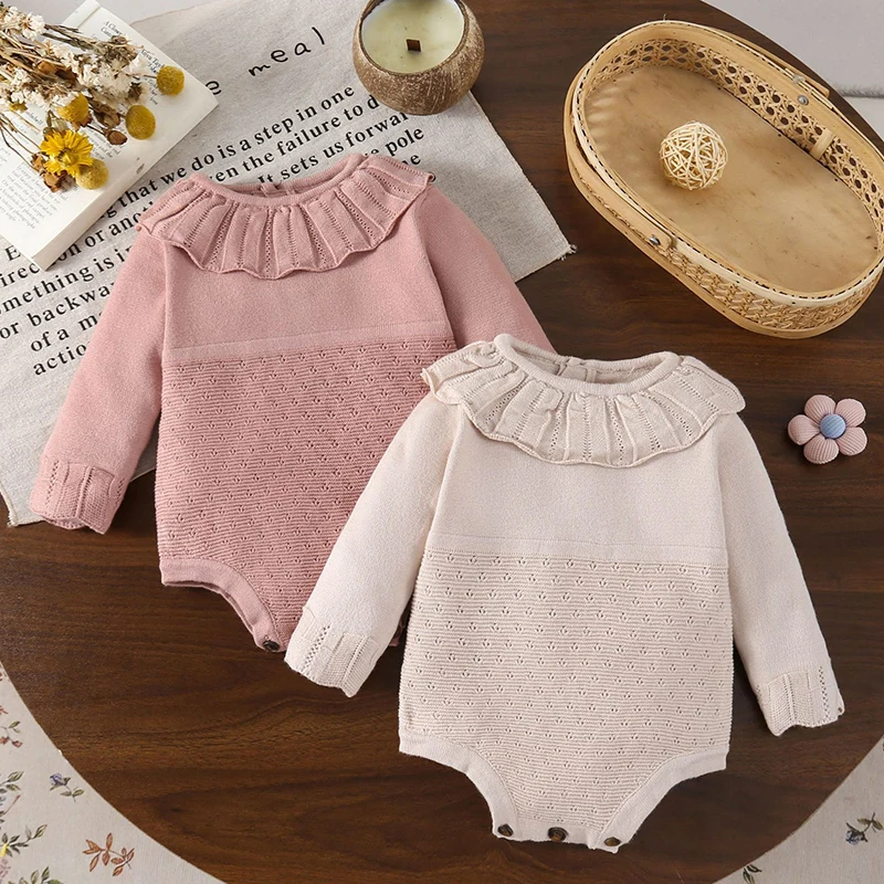 2025 New Autumn Newborn Baby Girls Knitted Bodysuits Long Sleeved Solid Color Knitted Infant Baby Girls Knitted Jumpsuit
2025 New Autumn Newborn Baby Girls Knitted Bodysuits Long Sleeved Solid Color Knitted Infant Baby Girls Knitted Jumpsuit