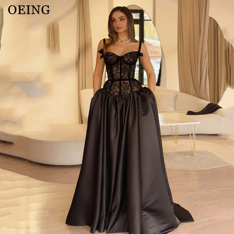 OEING Elegant A-Line Prom Dresses Sweetheart Sleeveless Satin Lace Party Gowns Floor Length Evening Dress Customized
OEING Elegant A-Line Prom Dresses Sweetheart Sleeveless Satin Lace Party Gowns Floor Length Evening Dress Customized