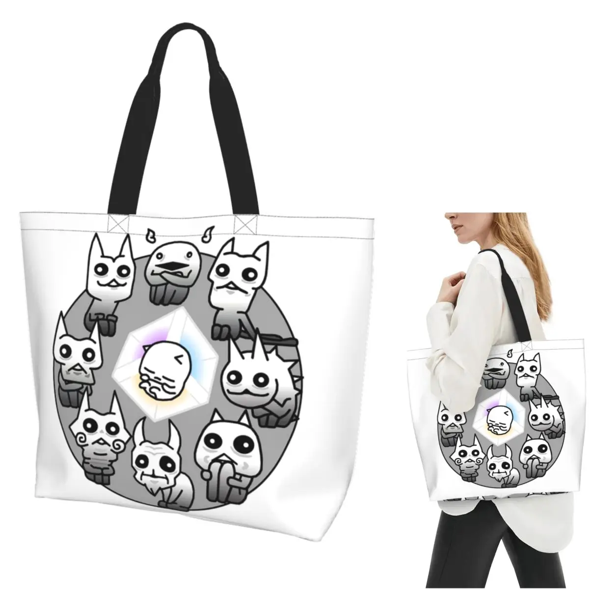 Battle Cats Nekoluga Mural Shopping Tote Bag Canvas Large Capacity Shoulder Bags Shopper Grocery Handbag for Women
Battle Cats Nekoluga Mural Shopping Tote Bag Canvas Large Capacity Shoulder Bags Shopper Grocery Handbag for Women