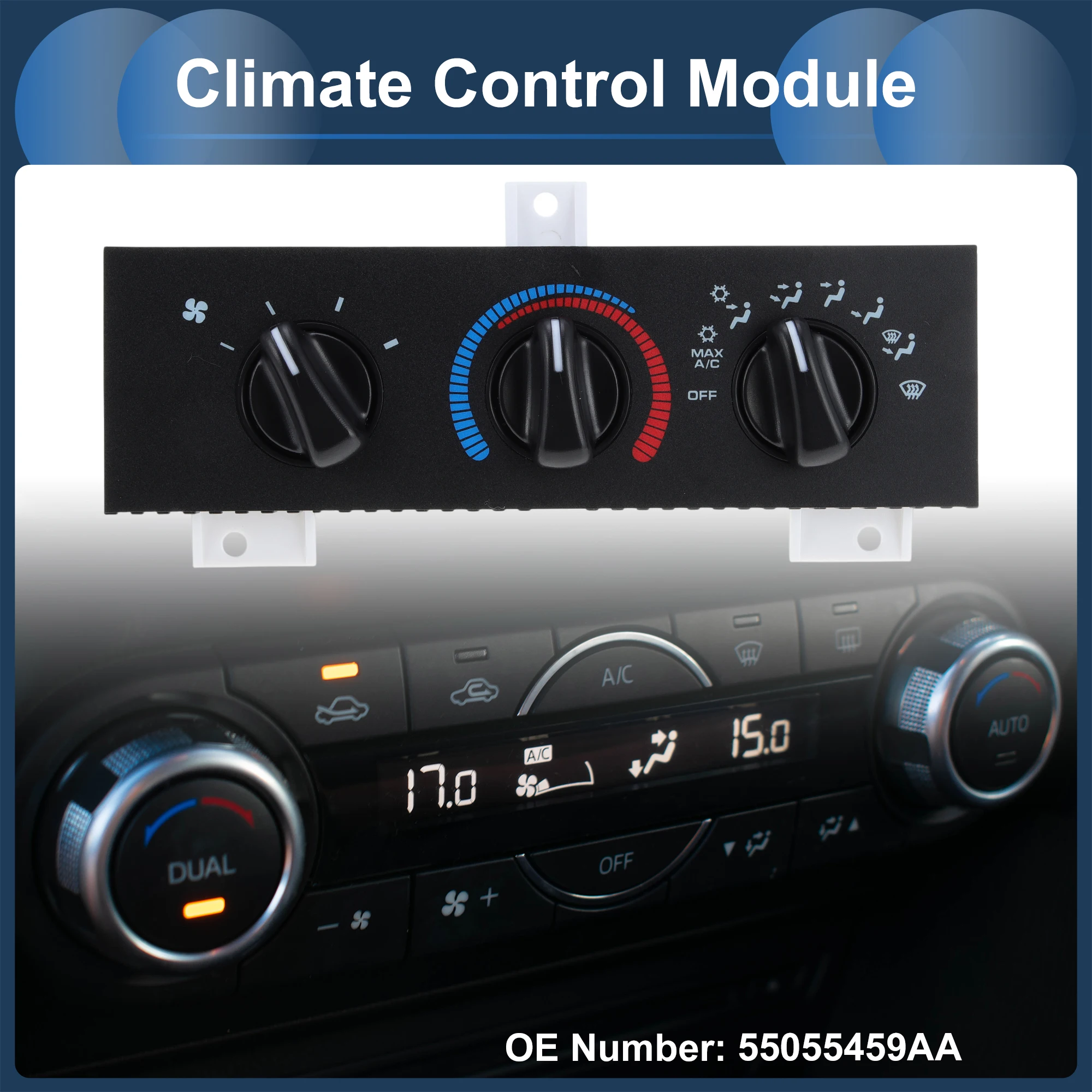 UXCELL No.55055459AA Модуль климат-контроля для Dodge для Ram 1500 1998-2003, черный
UXCELL No.55055459AA Модуль климат-контроля для Dodge для Ram 1500 1998-2003, черный