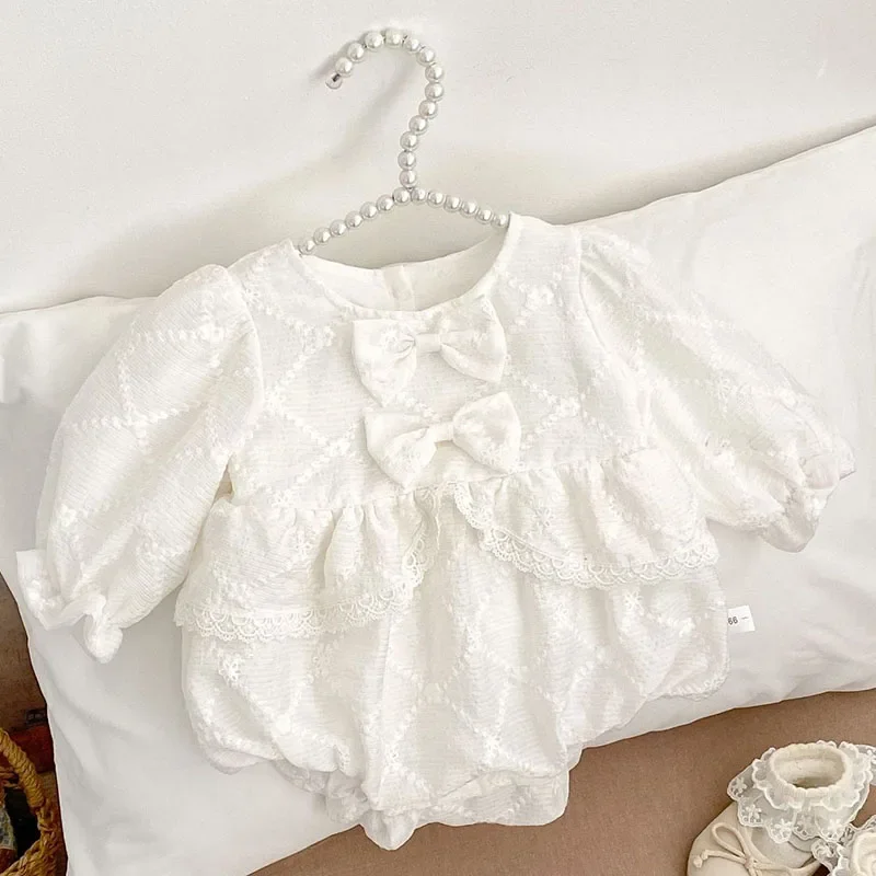 2025 New Spring Newborn Baby Girl Jumpsuit Long Sleeved Cotton Lace Splicing Toddler Baby Girl Romper 0-24M Children Clothes
2025 New Spring Newborn Baby Girl Jumpsuit Long Sleeved Cotton Lace Splicing Toddler Baby Girl Romper 0-24M Children Clothes