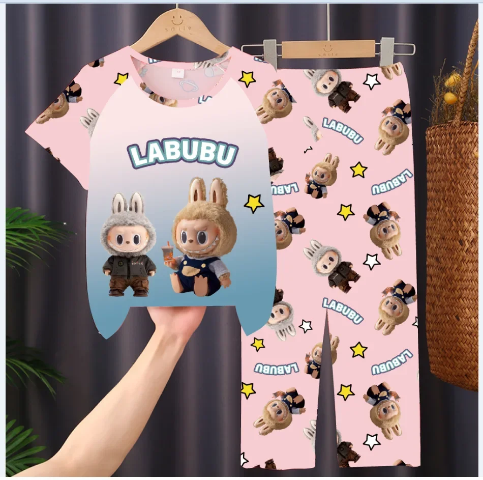 Kids Summer Thin Pajamas Children Short Sleeve Cartoon Labubu Tops + Pants Sleepwear Boys Girls Casual Home Wear Clothing Sets
Kids Summer Thin Pajamas Children Short Sleeve Cartoon Labubu Tops + Pants Sleepwear Boys Girls Casual Home Wear Clothing Sets