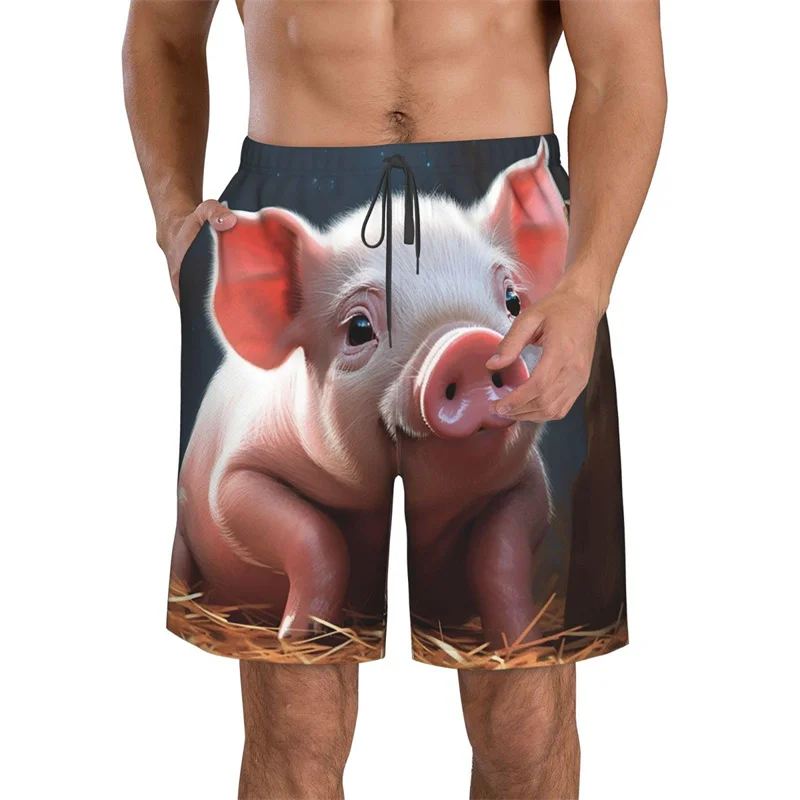 Мужские пляжные шорты с милым рисунком животных, детские плавки с 3d принтом свиньи, летние каникулы, спортивные быстросохнущие шорты для спорта на открытом воздухе 
Мужские пляжные шорты с милым рисунком животных, детские плавки с 3d принтом свиньи, летние каникулы, спортивные быстросохнущие шорты для спорта на открытом воздухе
