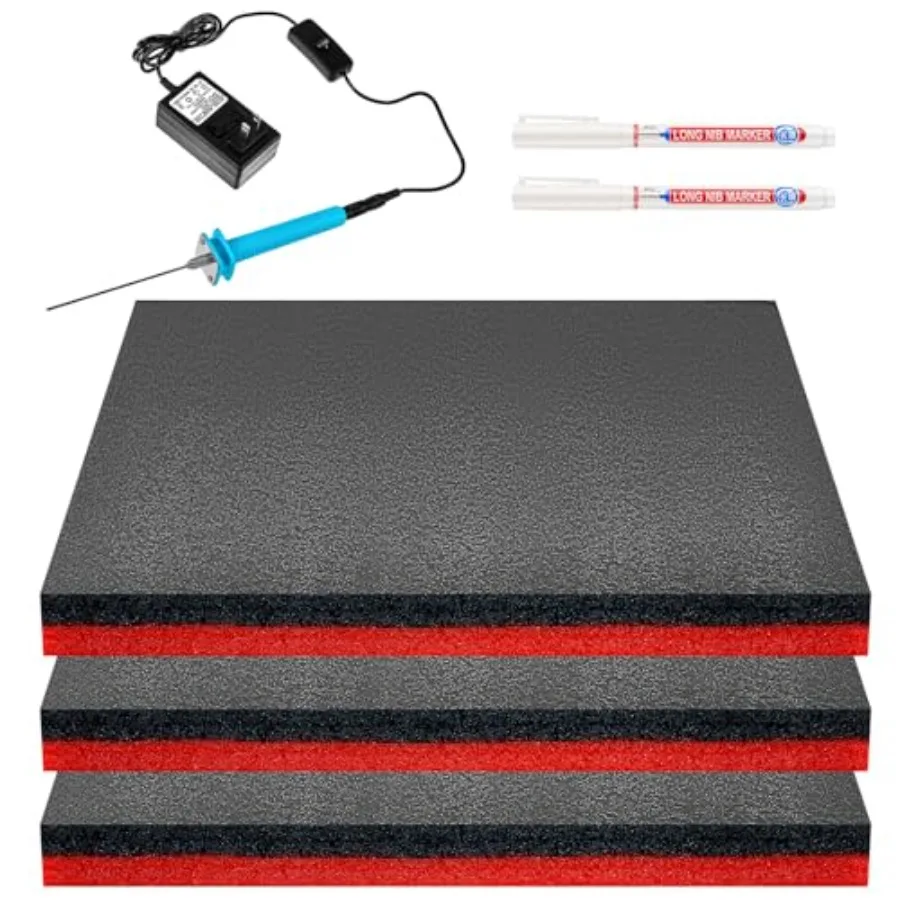 3 Sets Tool Bo Foam Sets Includes 3 Tool Bo Liner Foam Cutter 2 Marker Pens Adjustable Non Slip Organizer Sheet for Toolbo Cabi
3 Sets Tool Bo Foam Sets Includes 3 Tool Bo Liner Foam Cutter 2 Marker Pens Adjustable Non Slip Organizer Sheet for Toolbo Cabi
