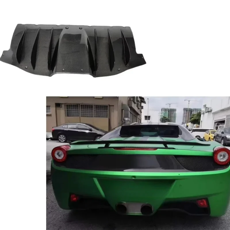 Premium Carbon Fiber Rear Diffuser Rear Lip Exterior Mod Part For 458