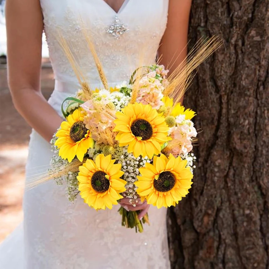 Artificial Flower Sunflowers Home Garden Table Decoration Wedding Bridal Autumn Valentine Fake Gerbera Living Room Bedroom Cheap
Artificial Flower Sunflowers Home Garden Table Decoration Wedding Bridal Autumn Valentine Fake Gerbera Living Room Bedroom Cheap