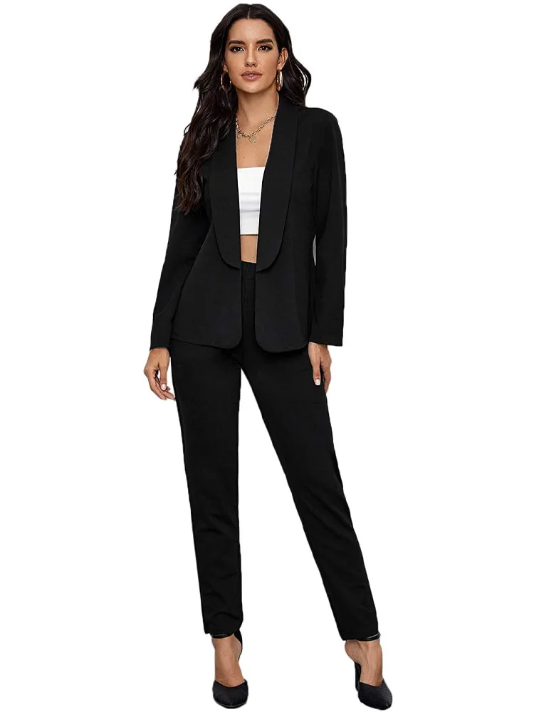 Women's Long Sleeve Blazer High Waist Wide Leg Pants OL Activewear 2 Piece Fitness Suit
Women's Long Sleeve Blazer High Waist Wide Leg Pants OL Activewear 2 Piece Fitness Suit