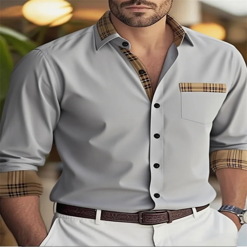 Men's business lapel shirts casual office outdoor shirts soft and comfortable street shirts high quality men's tops large size
Men's business lapel shirts casual office outdoor shirts soft and comfortable street shirts high quality men's tops large size