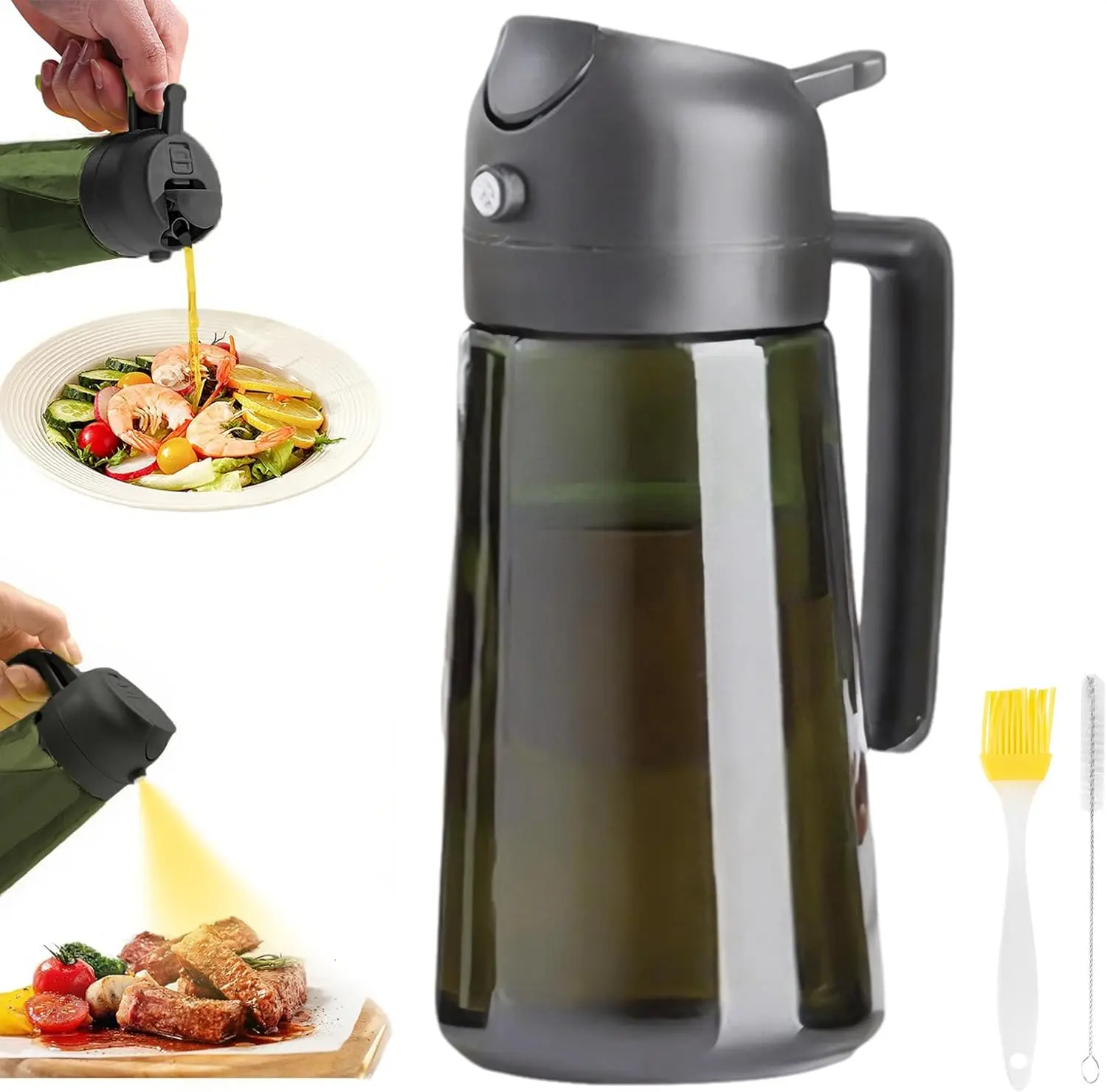 Oil Dispenser Bottle, Food-Grade Sprayer for Cooking, 16oz/470ml Dsipenser for Kitchen, Sprayer for Air Fryer
Oil Dispenser Bottle, Food-Grade Sprayer for Cooking, 16oz/470ml Dsipenser for Kitchen, Sprayer for Air Fryer