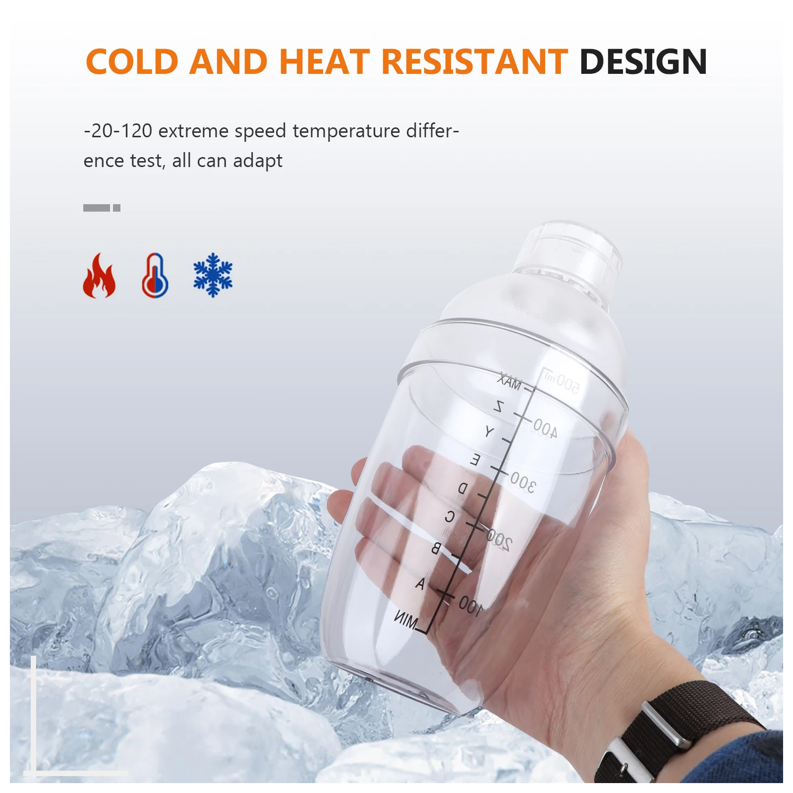 530 Ml Anti-freeze Anti-scalding Cocktail Clear Bottle PC Resin Insulated Shake Tool Home Bar Kitchen
530 Ml Anti-freeze Anti-scalding Cocktail Clear Bottle PC Resin Insulated Shake Tool Home Bar Kitchen