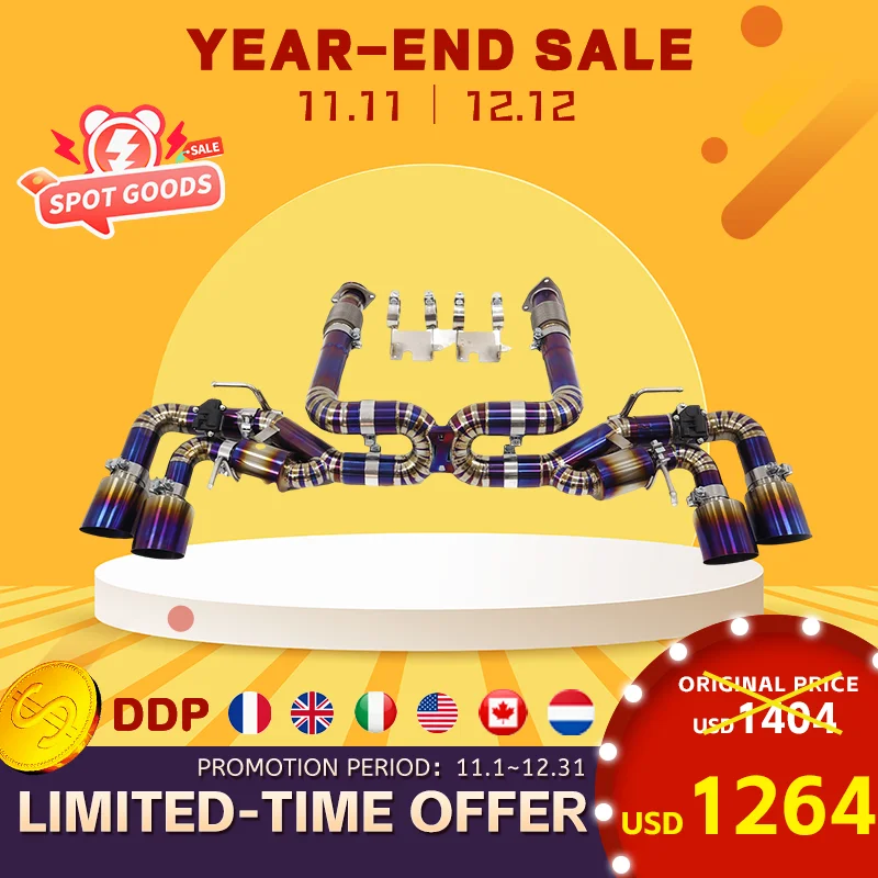 11.11 для Corvette C8 Z51 Performance Exhaust Ti Cat-Back System Легкое гоночное обновление Громкий спортивный звук Усиление мощности лошадиной силы
11.11 для Corvette C8 Z51 Performance Exhaust Ti Cat-Back System Легкое гоночное обновление Громкий спортивный звук Усиление мощности лошадиной силы