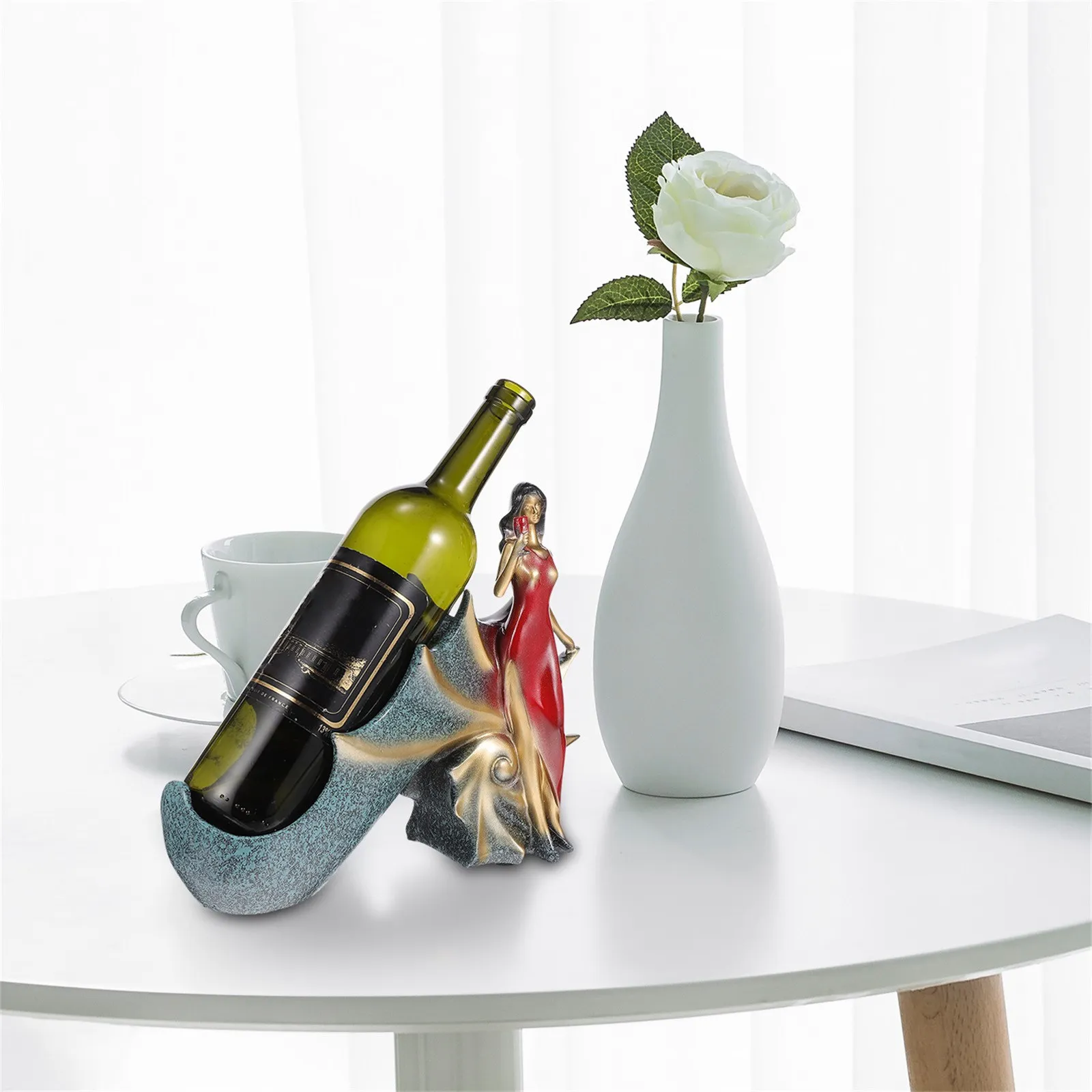 1Pcs Resin Wine Bottle Rack Creative Sculpture Storage Holder Decorative Wine Bottle Shelf for Home Bar Restaurant
1Pcs Resin Wine Bottle Rack Creative Sculpture Storage Holder Decorative Wine Bottle Shelf for Home Bar Restaurant