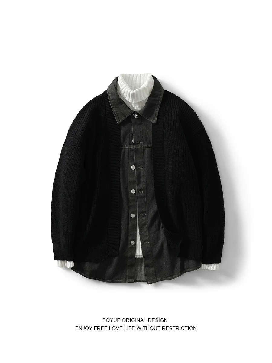 Модный унисекс-свитер BOYUE из двух частей: джинсовая куртка и свитер, осенне-зимняя коллекция, универсальный стиль INS, трендовый дизайн с элементами комбинирования
Модный унисекс-свитер BOYUE из двух частей: джинсовая куртка и свитер, осенне-зимняя коллекция, универсальный стиль INS, трендовый дизайн с элементами комбинирования