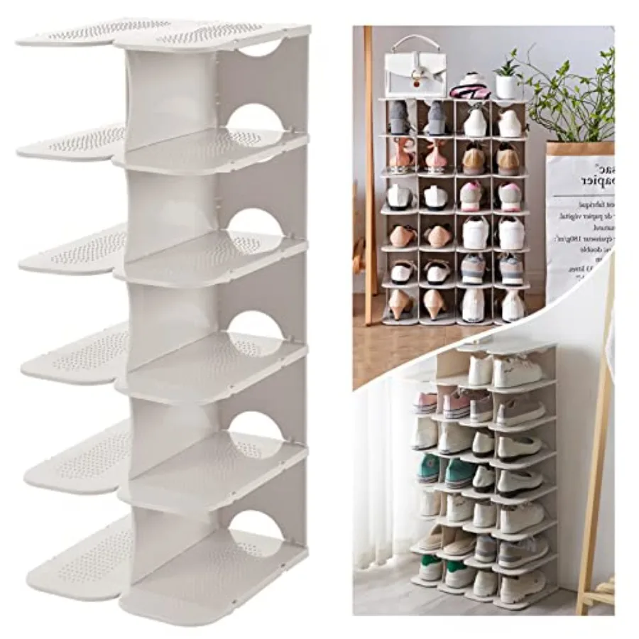 6-Tier Narrow Shoe Rack for Small Entryways Space-Saving Adjustable Stackable Shelves Free Standing Shoe Organizer for Closet C
6-Tier Narrow Shoe Rack for Small Entryways Space-Saving Adjustable Stackable Shelves Free Standing Shoe Organizer for Closet C