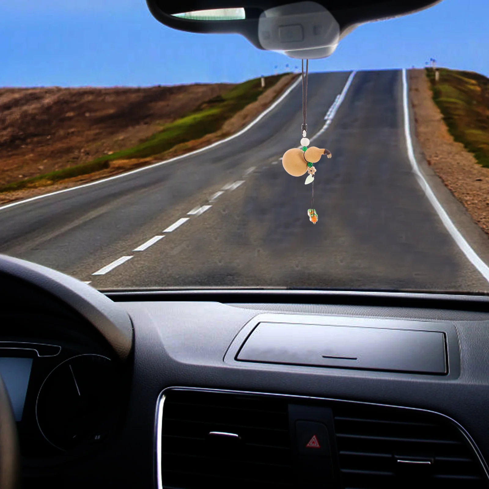 Feng Shui Natural Dried Gourd Car Pendant Hanging Ornament Rearview Mirror Lucky Charm Interior Decoration Amulet 
Feng Shui Natural Dried Gourd Car Pendant Hanging Ornament Rearview Mirror Lucky Charm Interior Decoration Amulet