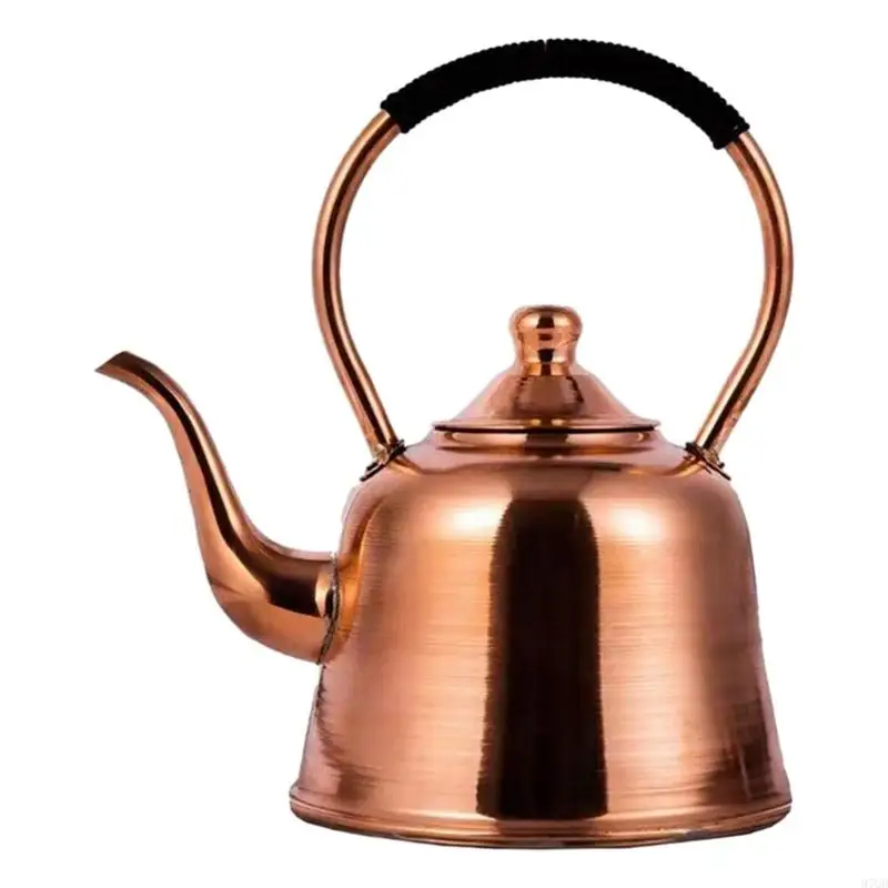 97QD 2L Copper Teapot with Heatproof Handle Chinese Teas Pot Elegant Water Boiling Kettle for Camping and Induction Cooker
97QD 2L Copper Teapot with Heatproof Handle Chinese Teas Pot Elegant Water Boiling Kettle for Camping and Induction Cooker