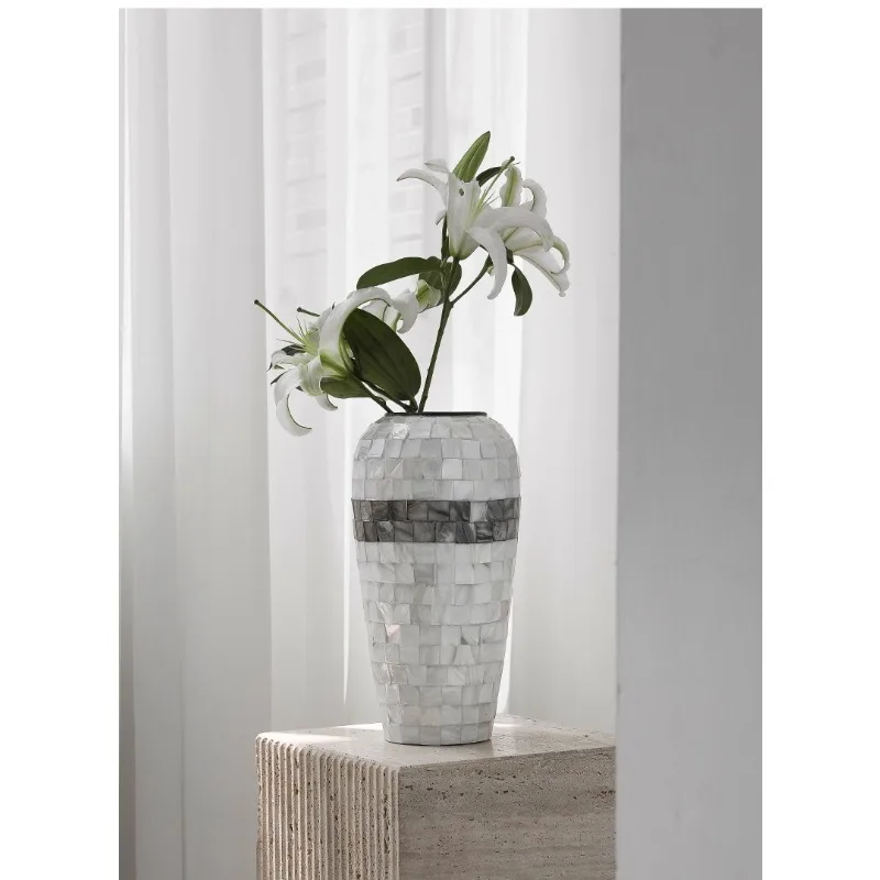 Advanced sense can be filled with water, natural colorful shell vase, European ceramic decorative ornament, guest restaurant cou
Advanced sense can be filled with water, natural colorful shell vase, European ceramic decorative ornament, guest restaurant cou