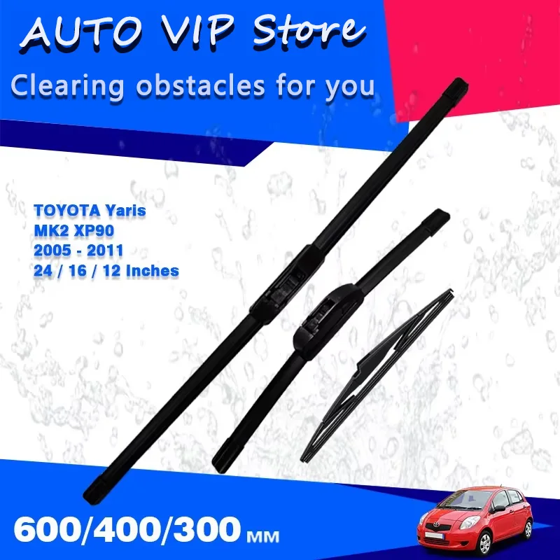 For TOYOTA Yaris XP90 MK2 Builted in Japan 2005 - 2011 Front Rear Wiper Blades Windshield Accessories 2006 2007 2008 2009 2010
For TOYOTA Yaris XP90 MK2 Builted in Japan 2005 - 2011 Front Rear Wiper Blades Windshield Accessories 2006 2007 2008 2009 2010
