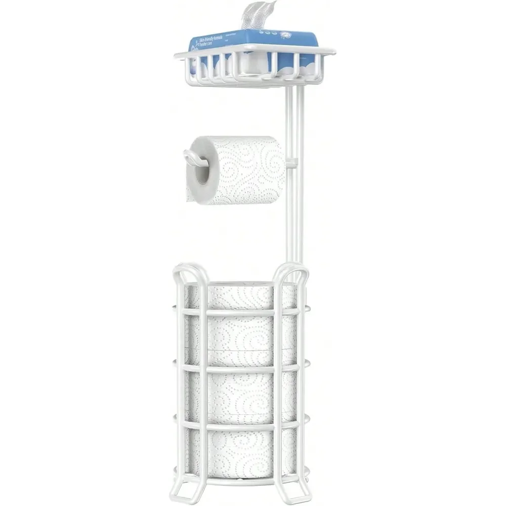 Paper Holder Stand With Shelf 4 Raised Feet graded Free Standing Toilet Paper Roll Storage With Tissue Paper Dispenser Metal
Paper Holder Stand With Shelf 4 Raised Feet graded Free Standing Toilet Paper Roll Storage With Tissue Paper Dispenser Metal