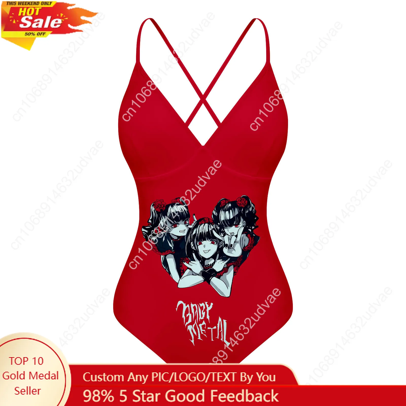 Babymetal Japan Band V-neck Halter Back Swimsuit Womens Bathing Suit Custom Bikini Hip-hop Rock Sexy Swimwear Tailored Beachwear 
Babymetal Japan Band V-neck Halter Back Swimsuit Womens Bathing Suit Custom Bikini Hip-hop Rock Sexy Swimwear Tailored Beachwear