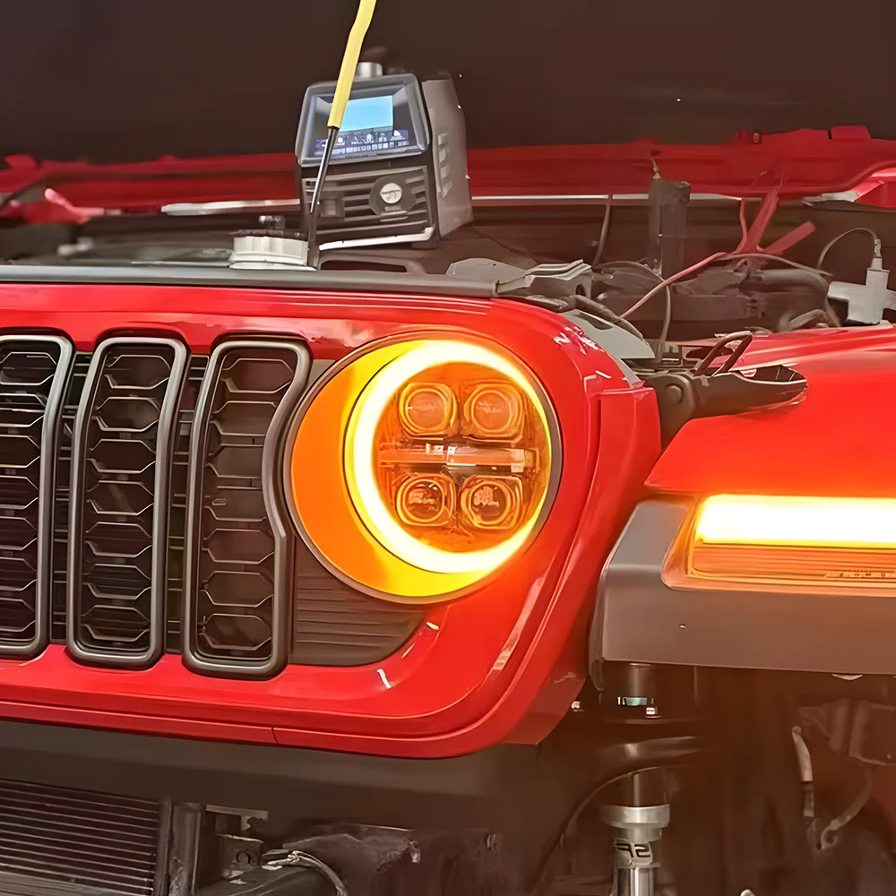 Автомобильные передние фонари для Jeep Wrangler JL 2018-2024, светодиодные автомобильные фары в сборе, обновленный динамический 4-объектив проектора, аксессуары для инструментов
Автомобильные передние фонари для Jeep Wrangler JL 2018-2024, светодиодные автомобильные фары в сборе, обновленный динамический 4-объектив проектора, аксессуары для инструментов